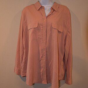 Chicos Button Down Shirt Size 16/18 Pink